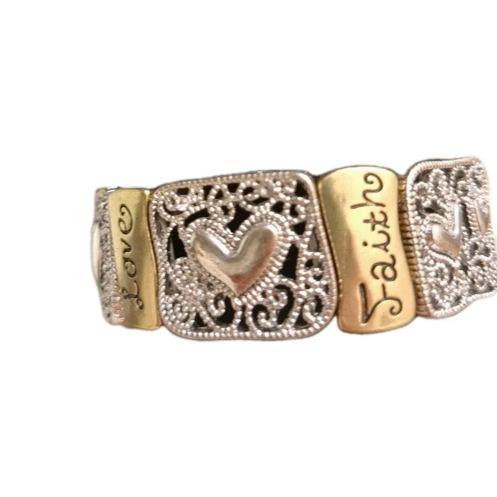 Pre-owned 1 Corinthians‎ 13 Faith Hope Love Stretch Bracelet Christian Scripture